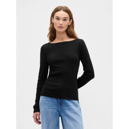 Gap Modern Ribbed Boatneck T-Shirt