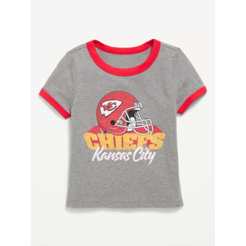 OldNavy Kansas City Chiefs Fitted Graphic Ringer T-Shirt for Girls