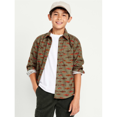 OldNavy Printed Long-Sleeve Flannel Pocket Shirt for Boys