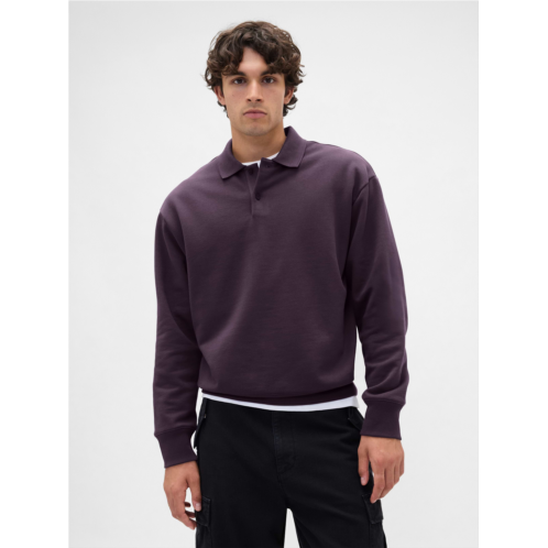 Gap Adult Heavyweight Oversized Polo Sweatshirt