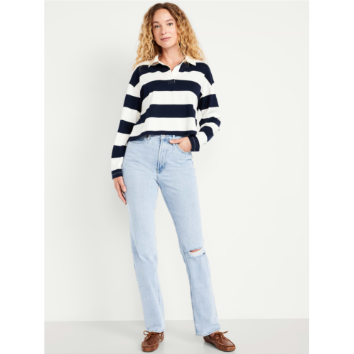 OldNavy Extra High-Waisted Straight Jeans