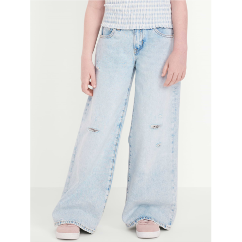 OldNavy Super Baggy Wide-Leg Embroidered Jeans for Girls
