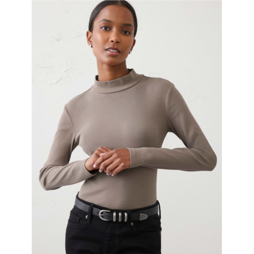 bananarepublic Ribbed Mock-Neck Top