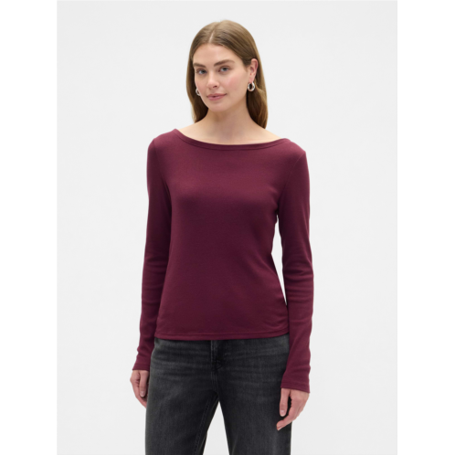 Gap Modern Ribbed Boatneck T-Shirt