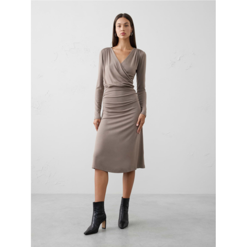 bananarepublic Soft Luxe Knit Wrap Midi Dress