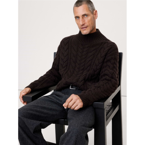 Bananarepublic Italian Merino-Blend Mock-Neck Sweater