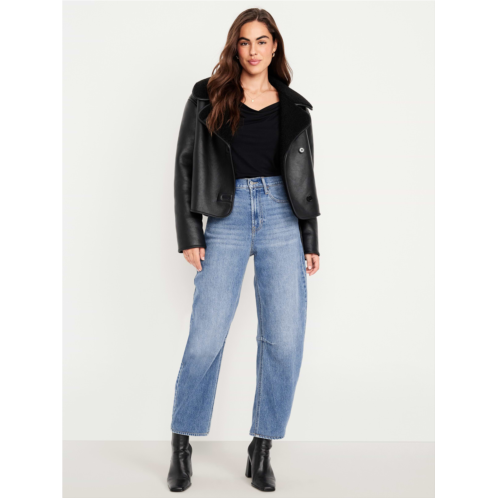 OldNavy Wow High-Waisted Barrel Ankle Jeans