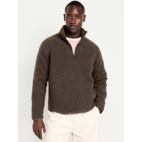 OldNavy Loose Boucle Sherpa Quarter-Zip Pullover