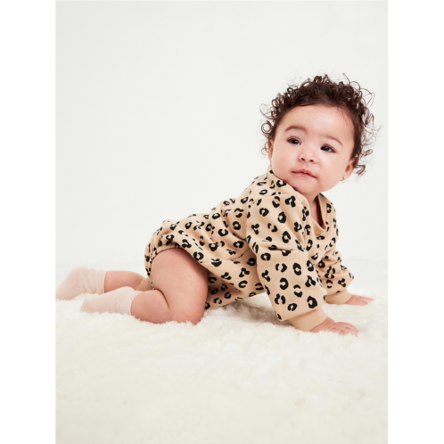 OldNavy Printed Long-Sleeve Fleece One-Piece Romper for Baby