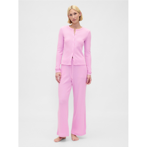 Gap Waffle Wide-Leg PJ Pants