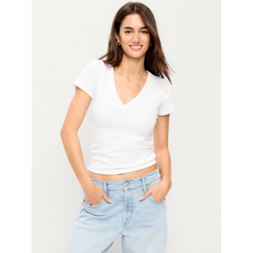 OldNavy Snug V-Neck Crop T-Shirt