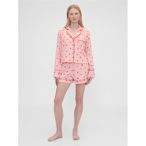 Gap × Summer Fridays Flannel Hearts PJ Boxer Shorts