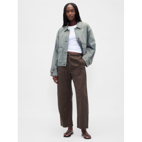 Gap Poplin Easy Double-Knee Barrel Pants