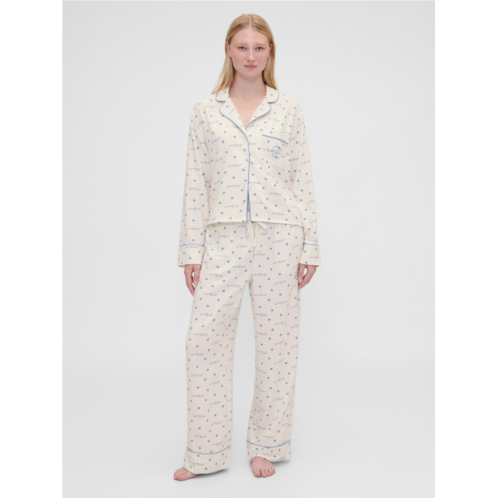 Gap × Summer Fridays Relaxed Flannel Dotted PJ Pants