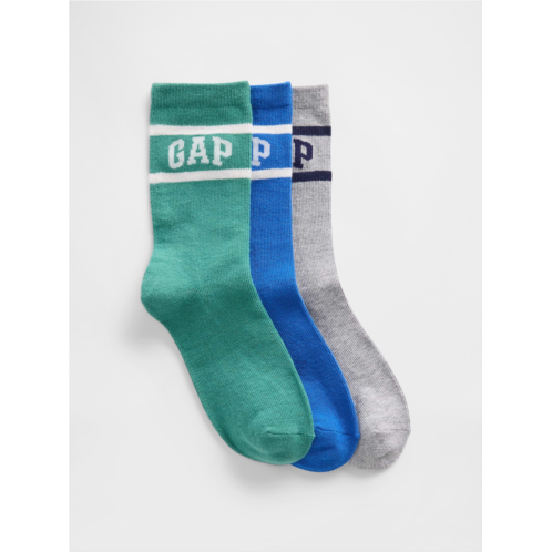 Kids Gap Logo Crew Socks (3-Pack)