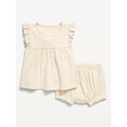 OldNavy Ribbed Flutter-Sleeve Top and Shorts Set for Baby