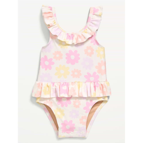 OldNavy Printed Ruffle-Trim One-Piece Swimsuit for Baby