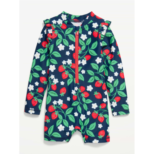 OldNavy Printed Zip-Front Rashguard Romper Swimsuit for Toddler & Baby