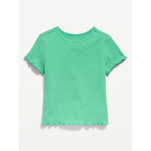 OldNavy Short-Sleeve Lettuce-Edge T-Shirt for Toddler Girls