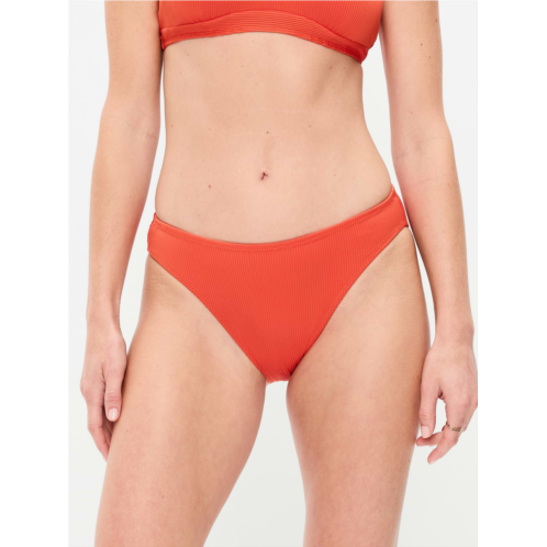 OldNavy Ribbed Mid-Rise Bikini Swim Bottoms
