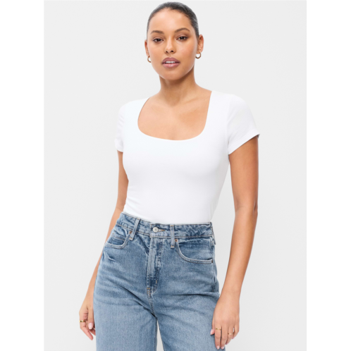 OldNavy Hug Double-Layer Scoop-Neck Top