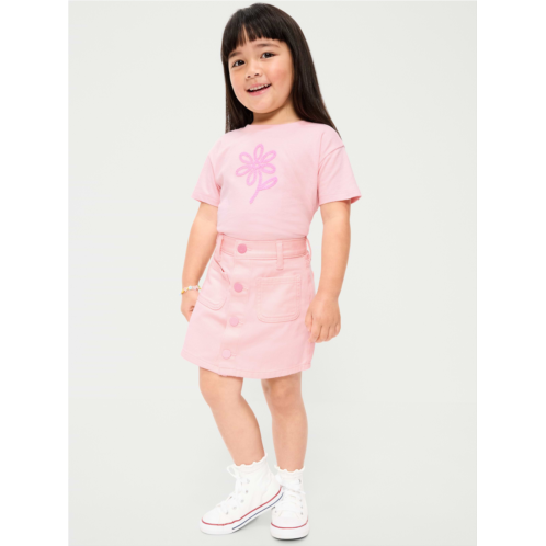 OldNavy High-Waisted Button-Front Skirt for Toddler Girls
