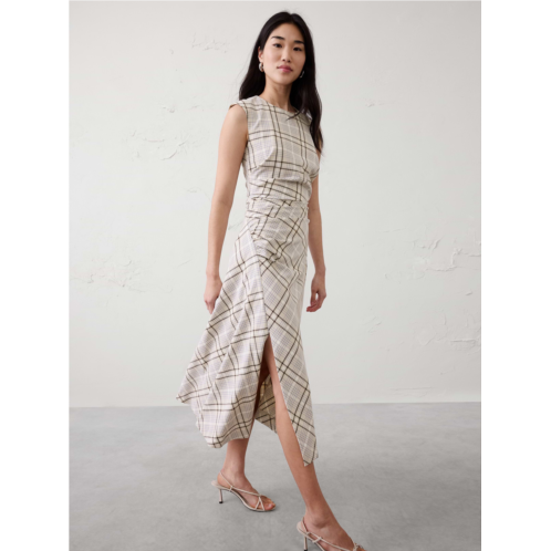 bananarepublic High-Neck Shirred Midi Dress