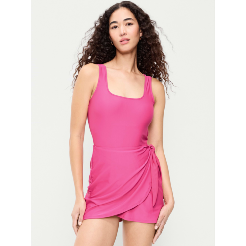 OldNavy Matte Side-Tie Swim Dress