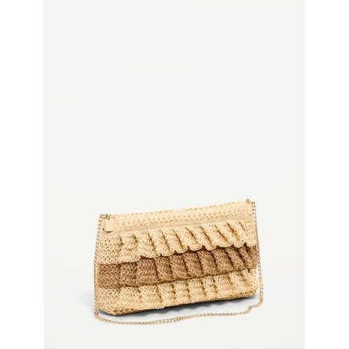 OldNavy Ruffled Raffia Shoulder Bag