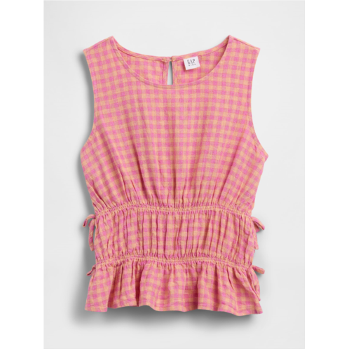 Gap Kids Linen-Blend Bow Top