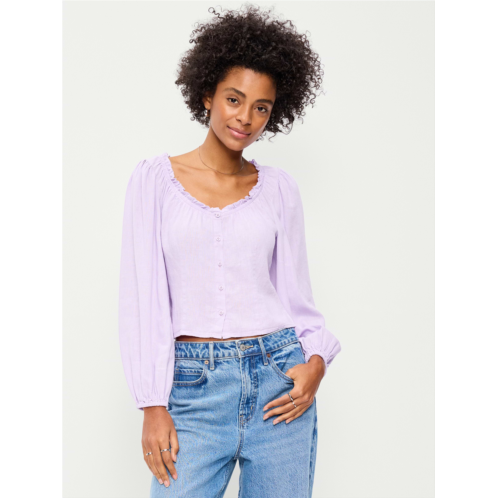 OldNavy Long-Sleeve Button-Down Top