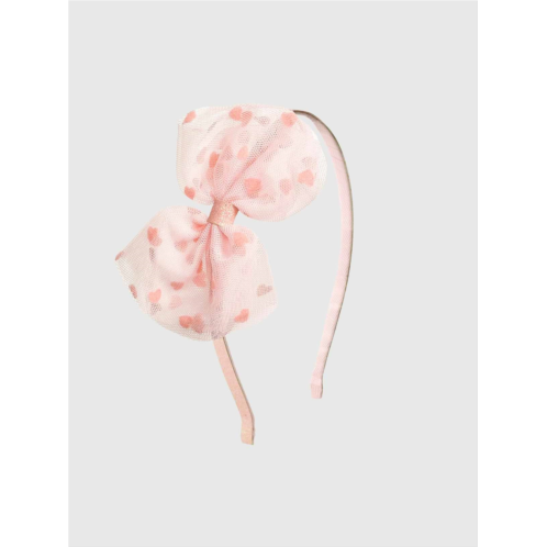 Gap Sweet Wink Flocked Heart Valentines Day Tulle Bow Headband