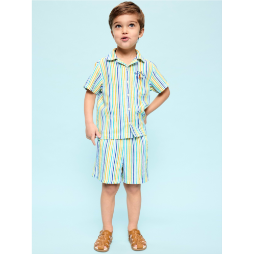 OldNavy Textured Embroidered Shirt and Shorts Set for Toddler Boys