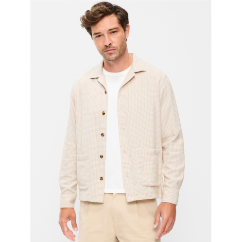 OldNavy Long-Sleeve Textured Camp Shirt