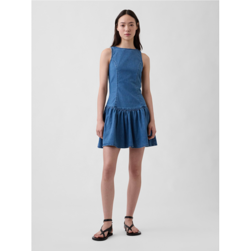 Gap Denim Drop-Waist Mini Dress