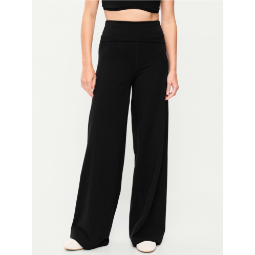 OldNavy High-Waisted PowerChill Fold-Over Wide-Leg Pants