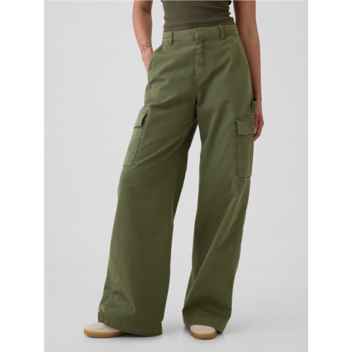 Gap Mid Rise Cargo Baggy Khakis