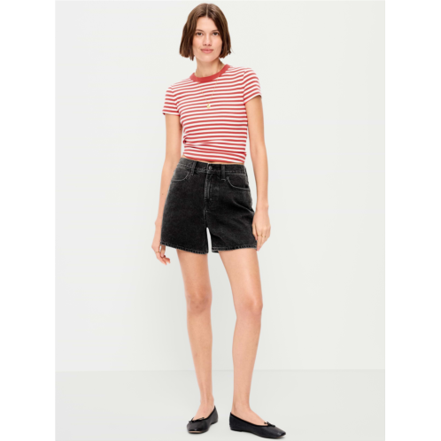 OldNavy High-Waisted Wow Baggy Jean Shorts -- 5-inch inseam