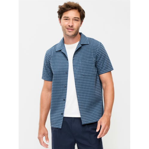 OldNavy Short-Sleeve Textured Jacquard Camp Shirt