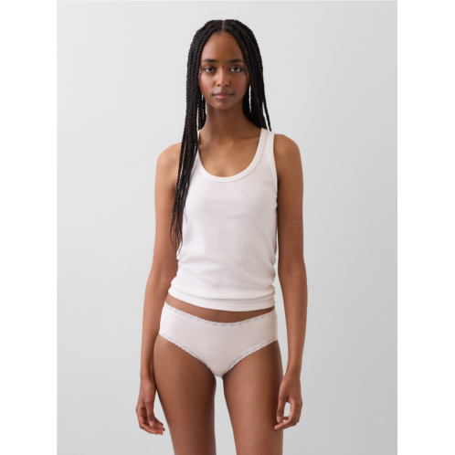 Gap Organic Stretch Cotton Lace-Trim Hipster