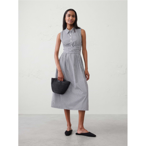bananarepublic Poplin Wrapped Midi Shirtdress