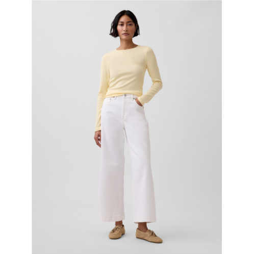 Gap High Rise Stride Wide-Leg Ankle Jeans