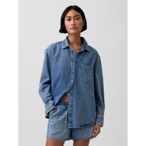 Gap UltraSoft Denim Oversized Shirt
