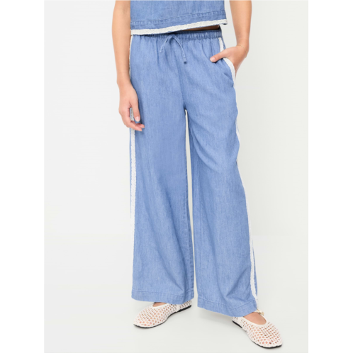 OldNavy Lace-Trim Chambray Pants for Girls