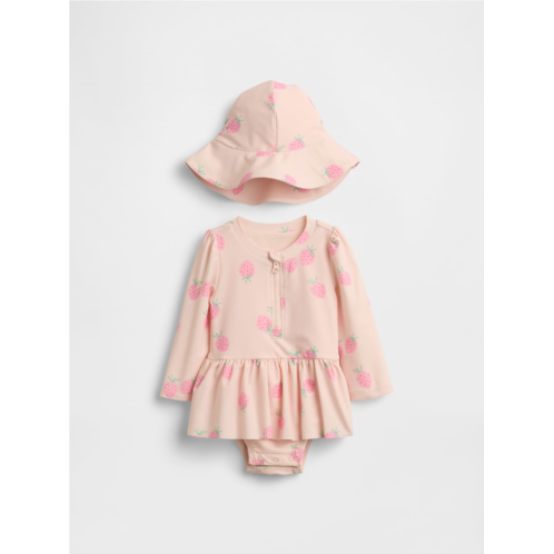 Gap Baby Strawberry Rash Guard Swim Set