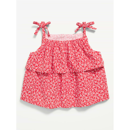 OldNavy Printed Sleeveless Crinkled Tie-Strap Top for Toddler Girls