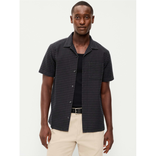 OldNavy Short-Sleeve Textured Jacquard Camp Shirt