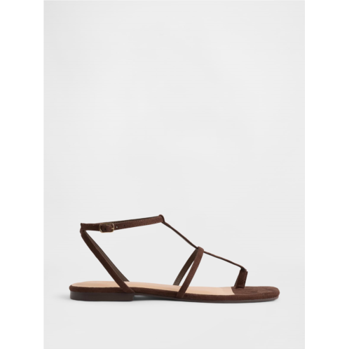 Gap Vegan Suede T-Strap Sandals