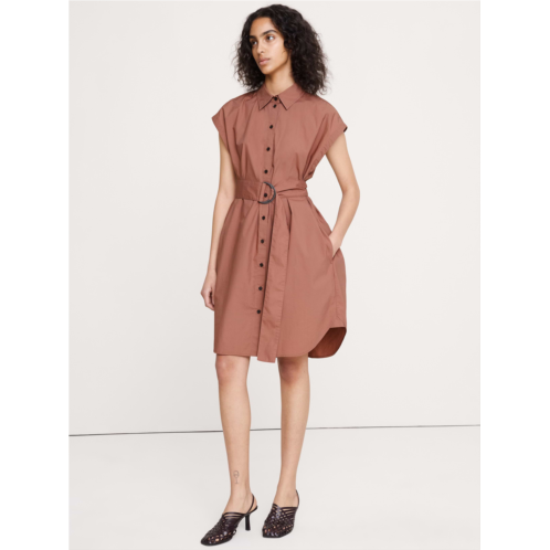 Bananarepublic Cotton Poplin Belted Mini Shirt Dress
