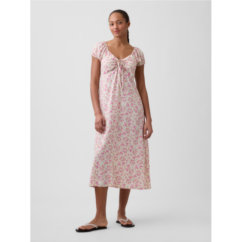 Gap Puff Sleeve Midi Dress